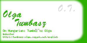 olga tumbasz business card